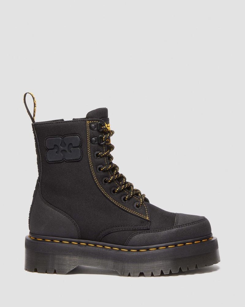 Black Dr Martens Jadon Boot Ganni Extra Tough Platforms Boots | OK20-S3QA