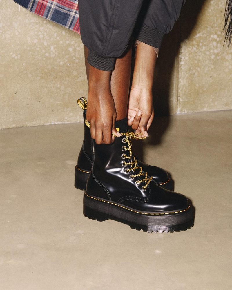 Black Dr Martens Jadon Max Boot - Platforms (Buttero) Platforms Boots | KY24-Q1WA