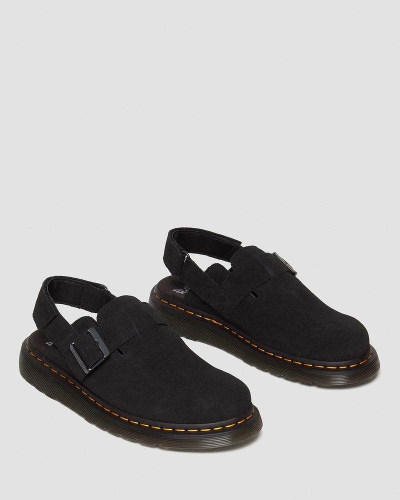 Black Dr Martens Jorge II Suede Slingback Mules (E.H.Suede) Sandals | IE53-M1UR