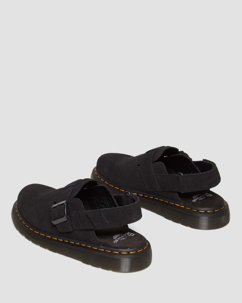 Black Dr Martens Jorge II Suede Slingback Mules (E.H.Suede) Sandals | IE53-M1UR