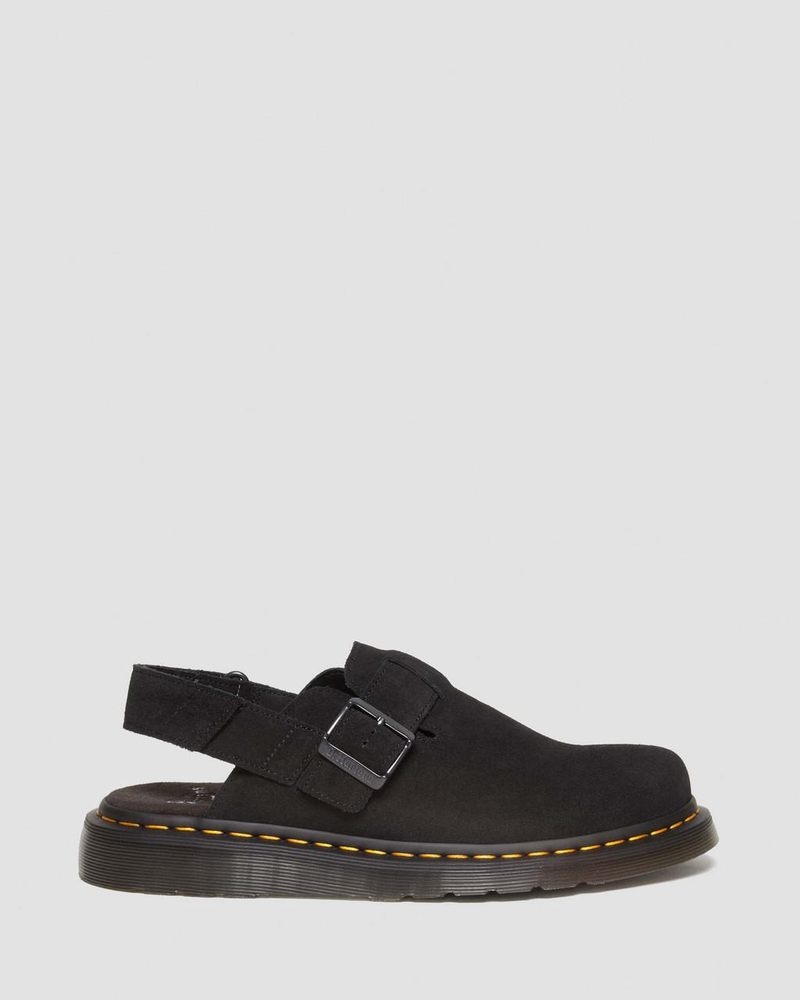 Black Dr Martens Jorge II Suede Slingback Mules (E.H.Suede) Sandals | IE53-M1UR