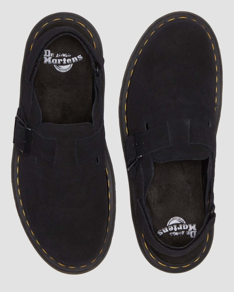 Black Dr Martens Jorge II Suede Slingback Mules (E.H.Suede) Sandals | IE53-M1UR