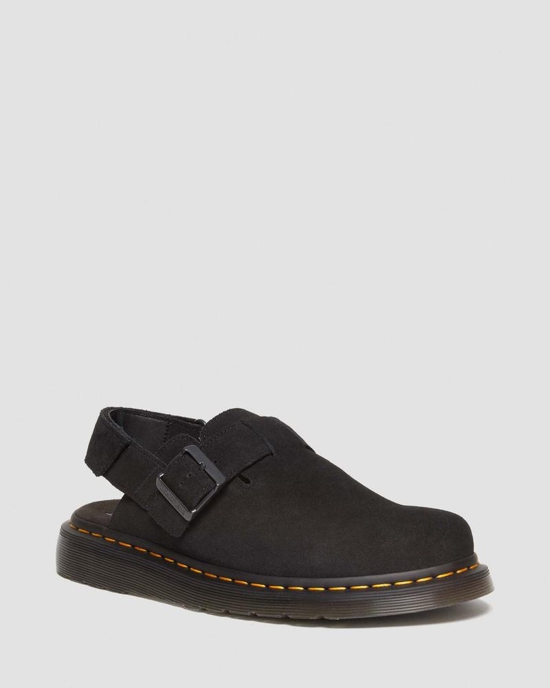 Black Dr Martens Jorge II Suede Slingback Mules (E.H.Suede) Sandals | IE53-M1UR