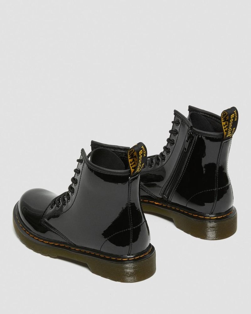 Black Dr Martens Junior 1460 Patent Leather Lace Up Boots (Patent Leather) Boots | JF96-U8CF