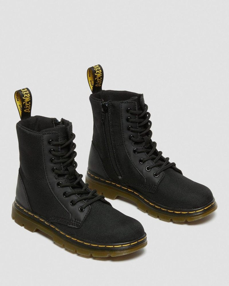 Black Dr Martens Junior Combs Extra Tough Poly Casual Boots (Extra Tough 50/50+Rubbery) Boots | XO65-G5RH