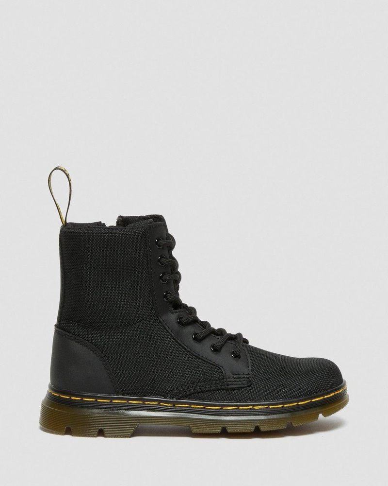 Black Dr Martens Junior Combs Extra Tough Poly Casual Boots (Extra Tough 50/50+Rubbery) Boots | XO65-G5RH