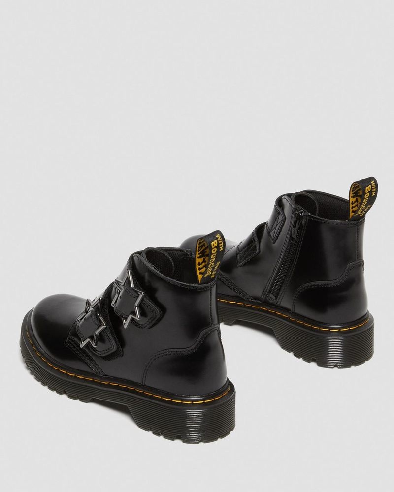 Black Dr Martens Junior Devon Bex Leather Ankle Boots (Lissome) Boots | UI20-S8DE