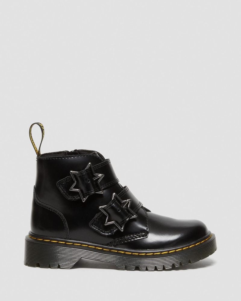 Black Dr Martens Junior Devon Bex Leather Ankle Boots (Lissome) Boots | UI20-S8DE