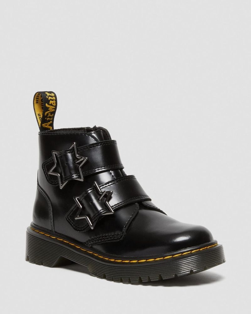 Black Dr Martens Junior Devon Bex Leather Ankle Boots (Lissome) Boots | UI20-S8DE