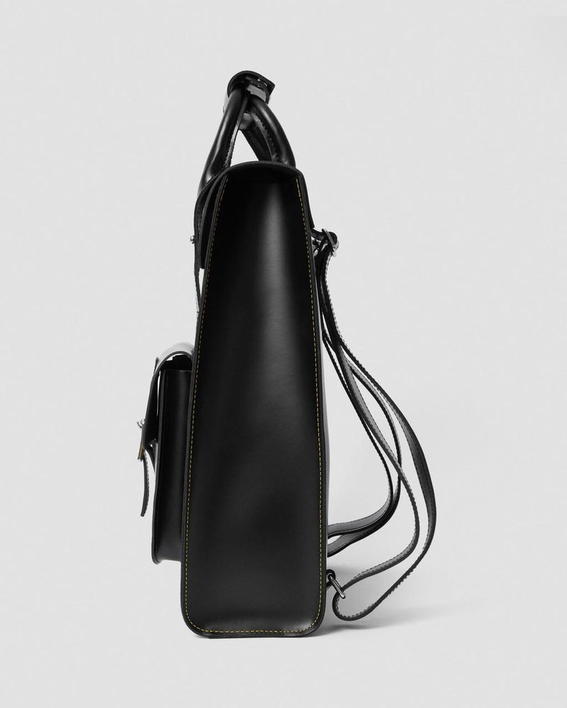 Black Dr Martens Kiev Leather Backpack (Kiev & Smooth) Bags & Backpacks | TD51-I4MC