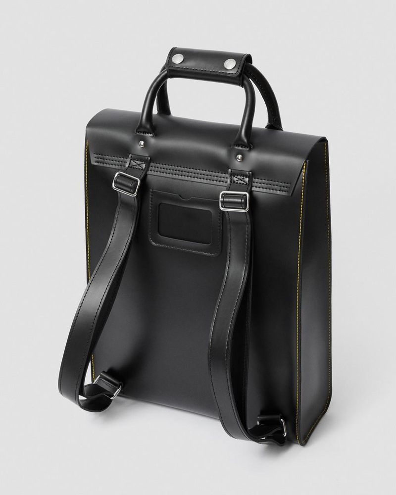 Black Dr Martens Kiev Leather Backpack (Kiev & Smooth) Bags & Backpacks | TD51-I4MC