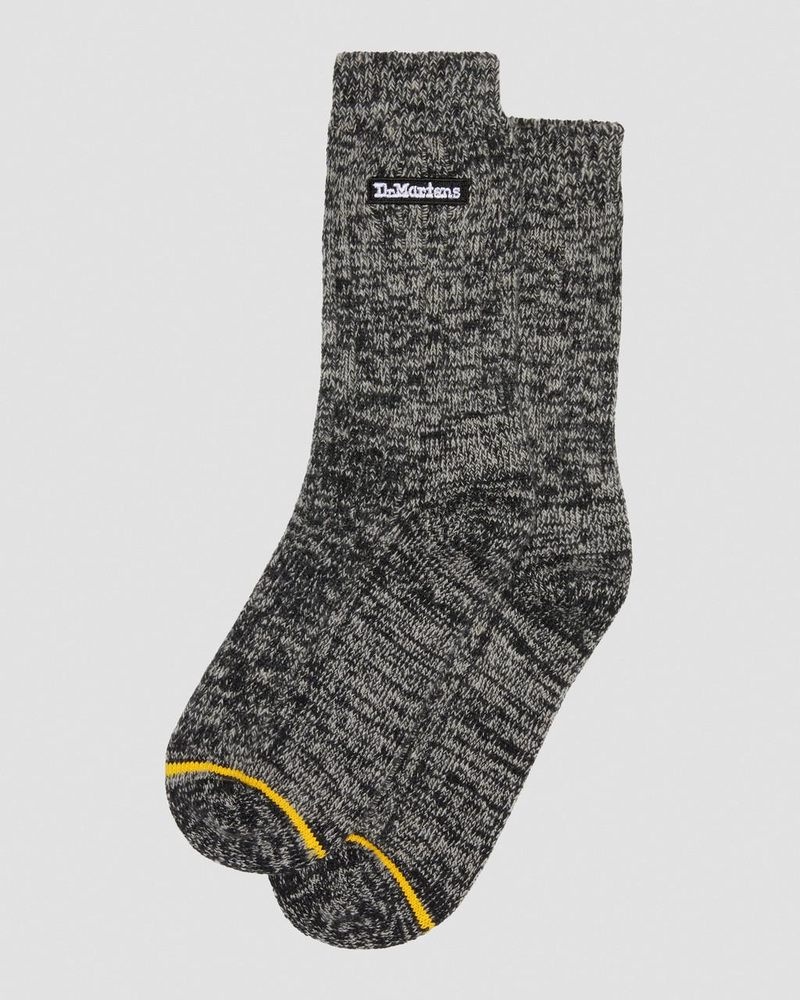 Black Dr Martens Merino Organic Cotton Blend Socks (Organic Cotton Blend) Socks | RK36-L1PM