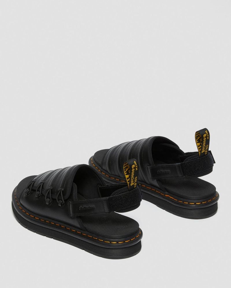 Black Dr Martens Mura Suicoke Leather Sandals Sandals | CO10-S4LX