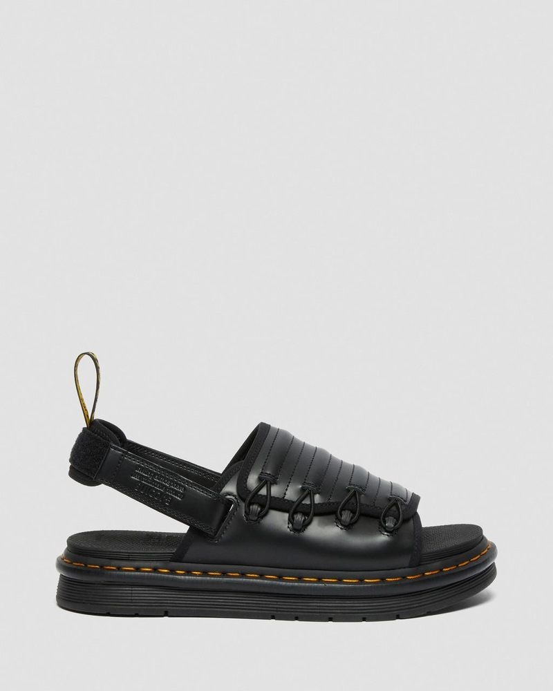 Black Dr Martens Mura Suicoke Leather Sandals Sandals | CO10-S4LX