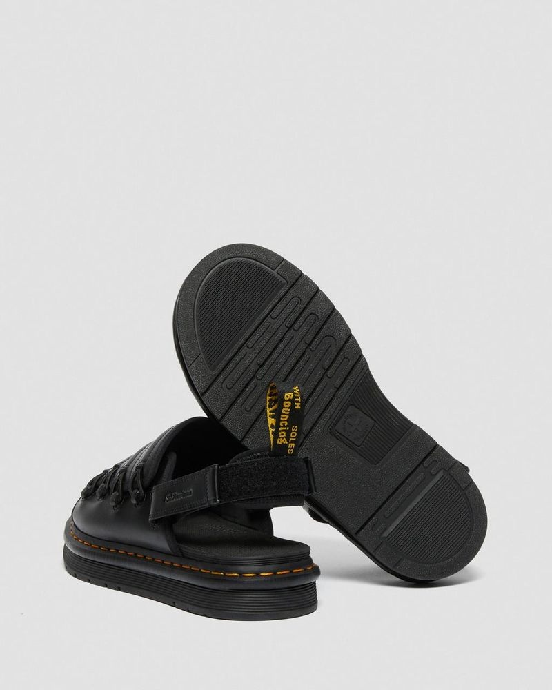 Black Dr Martens Mura Suicoke Leather Sandals Sandals | CO10-S4LX