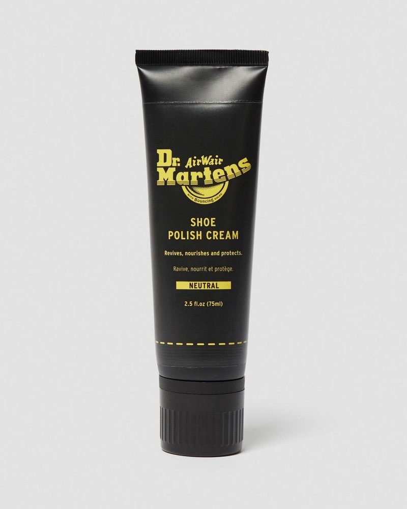 Black Dr Martens Neutral Shoe Polish Cream 75ml Tube Shoe Care & Insoles | QU01-I4EN