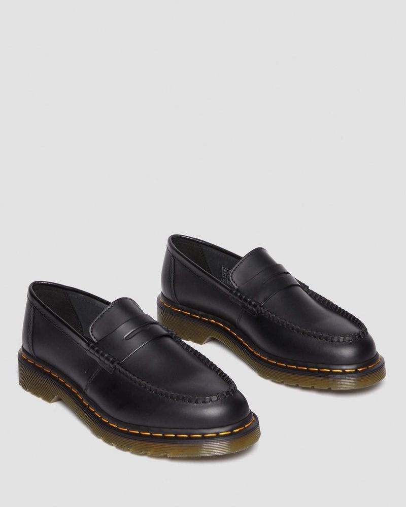 Black Dr Martens Penton Smooth Leather Loafers (Smooth Leather) Shoes | PL39-B2GK