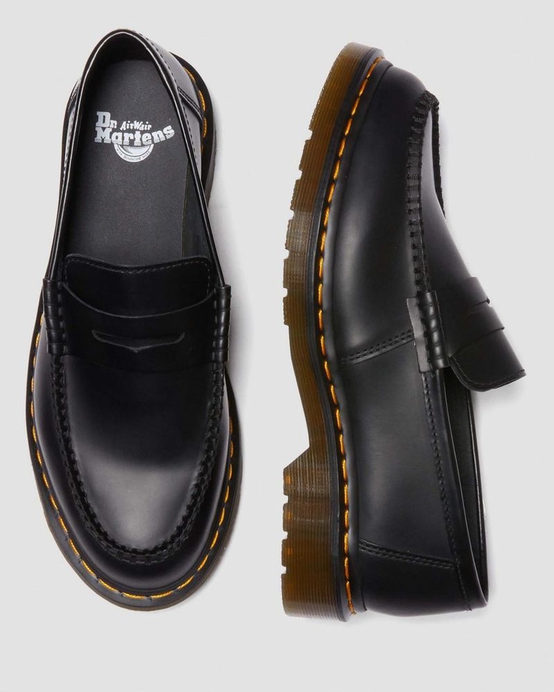 Black Dr Martens Penton Smooth Leather Loafers (Smooth Leather) Shoes | PL39-B2GK