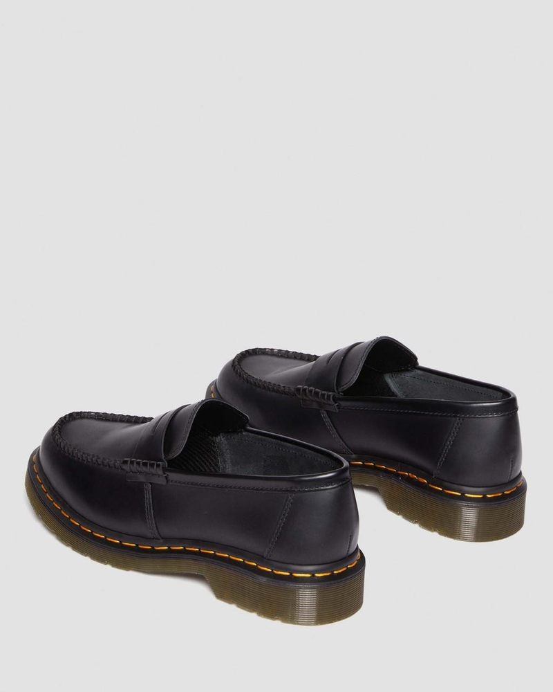 Black Dr Martens Penton Smooth Leather Loafers (Smooth Leather) Shoes | FV25-F6UK