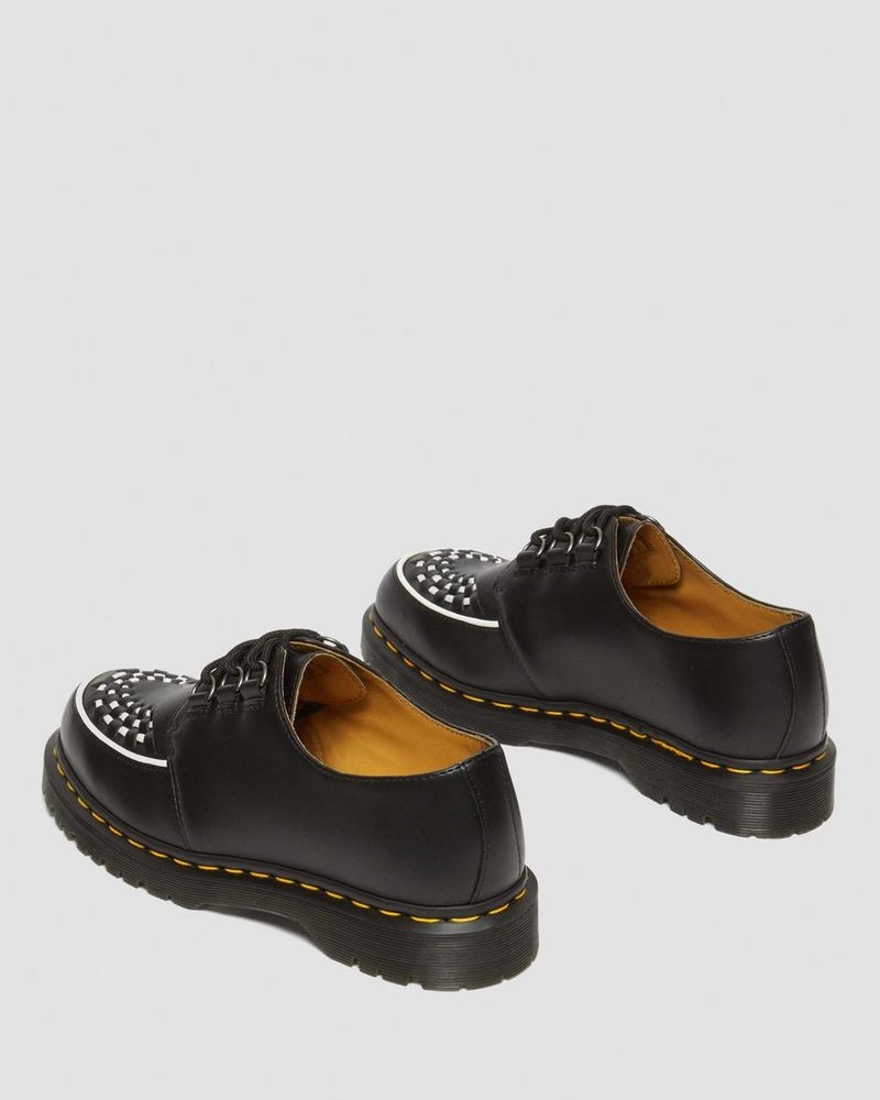 Black Dr Martens Ramsey Smooth Leather Creepers (Smooth Leather) Shoes | ER71-E9QI