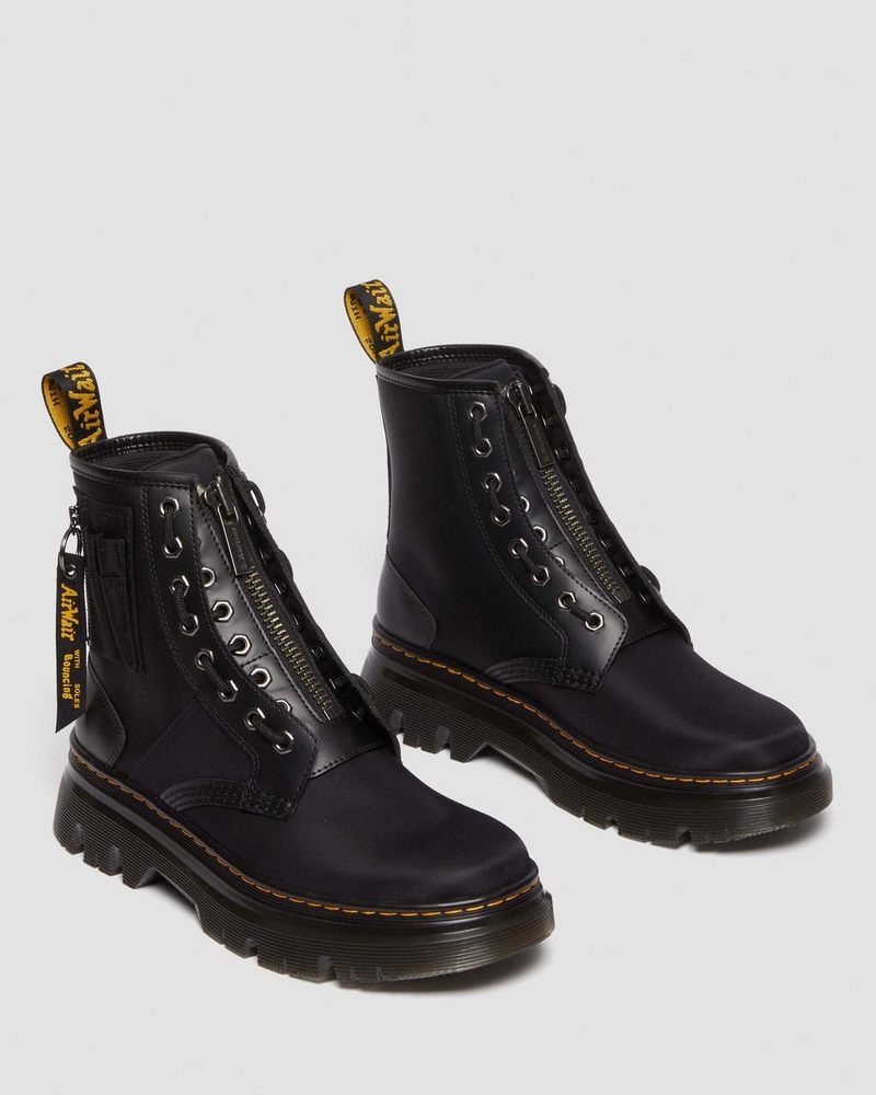 Black Dr Martens Tarik Alpha Industries Leather & Nylon Utility Boots Boots | NS26-D5LA