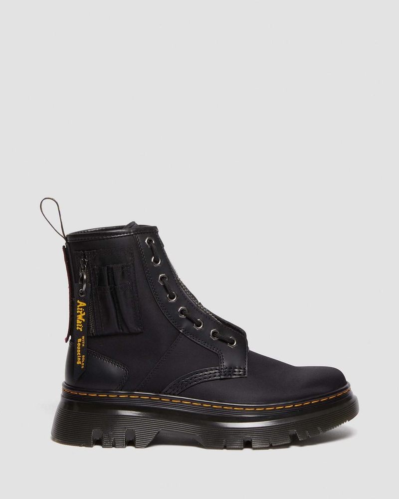 Black Dr Martens Tarik Alpha Industries Leather & Nylon Utility Boots Boots | NS26-D5LA