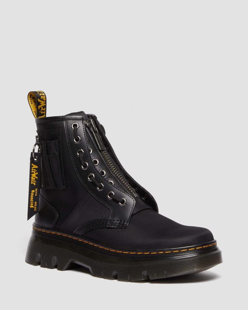 Black Dr Martens Tarik Alpha Industries Leather & Nylon Utility Boots Boots | NS26-D5LA