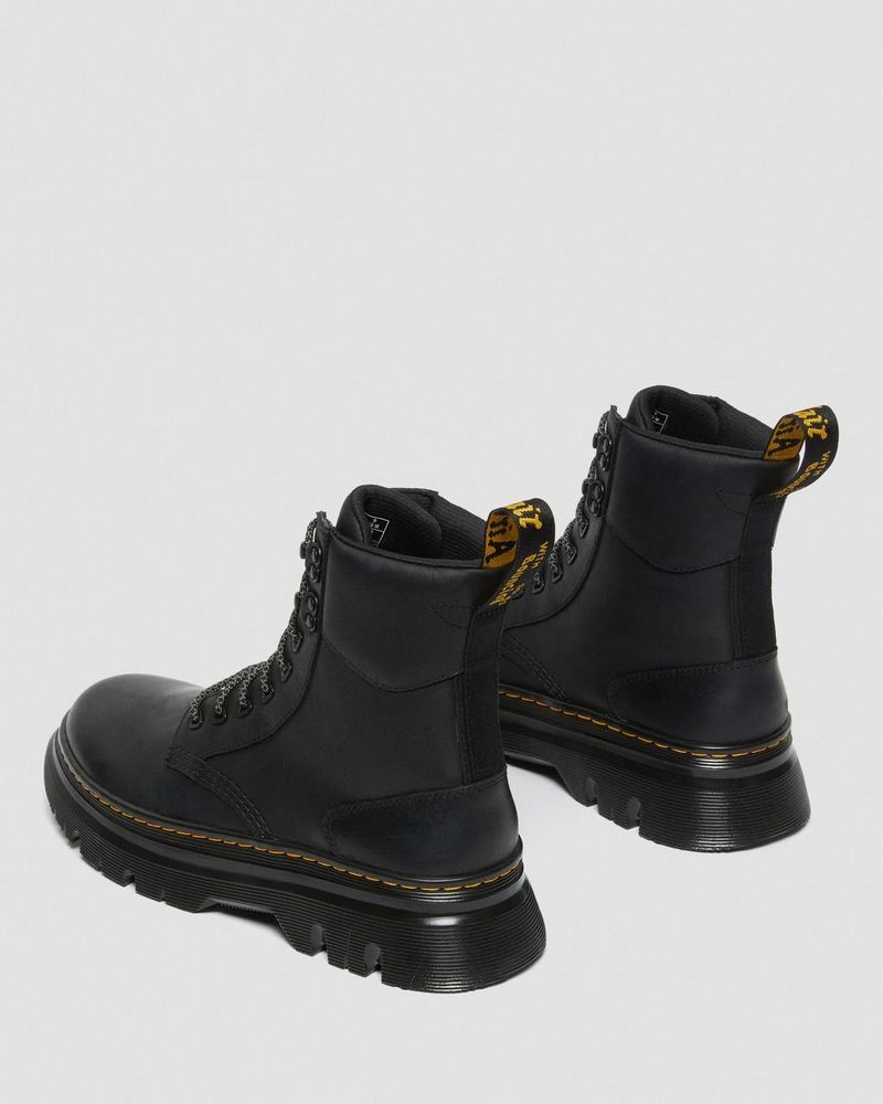 Black Dr Martens Tarik Wyoming Leather Utility Boots (Wyoming) Boots | UL63-A8PC