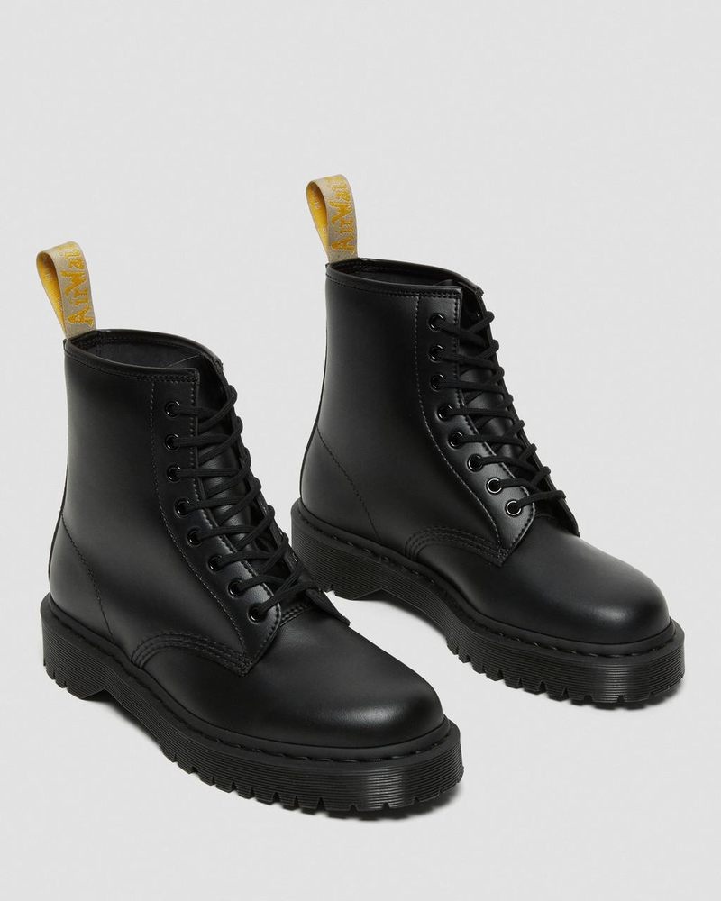 Black Dr Martens Vegan 1460 Bex Mono Lace Up Boots (Felix Rub Off) Platforms Boots | CG89-O8LN