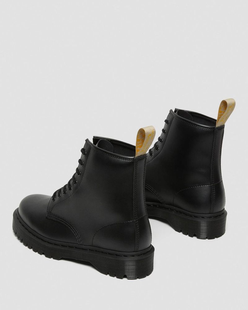 Black Dr Martens Vegan 1460 Bex Mono Lace Up Boots (Felix Rub Off) Platforms Boots | CG89-O8LN