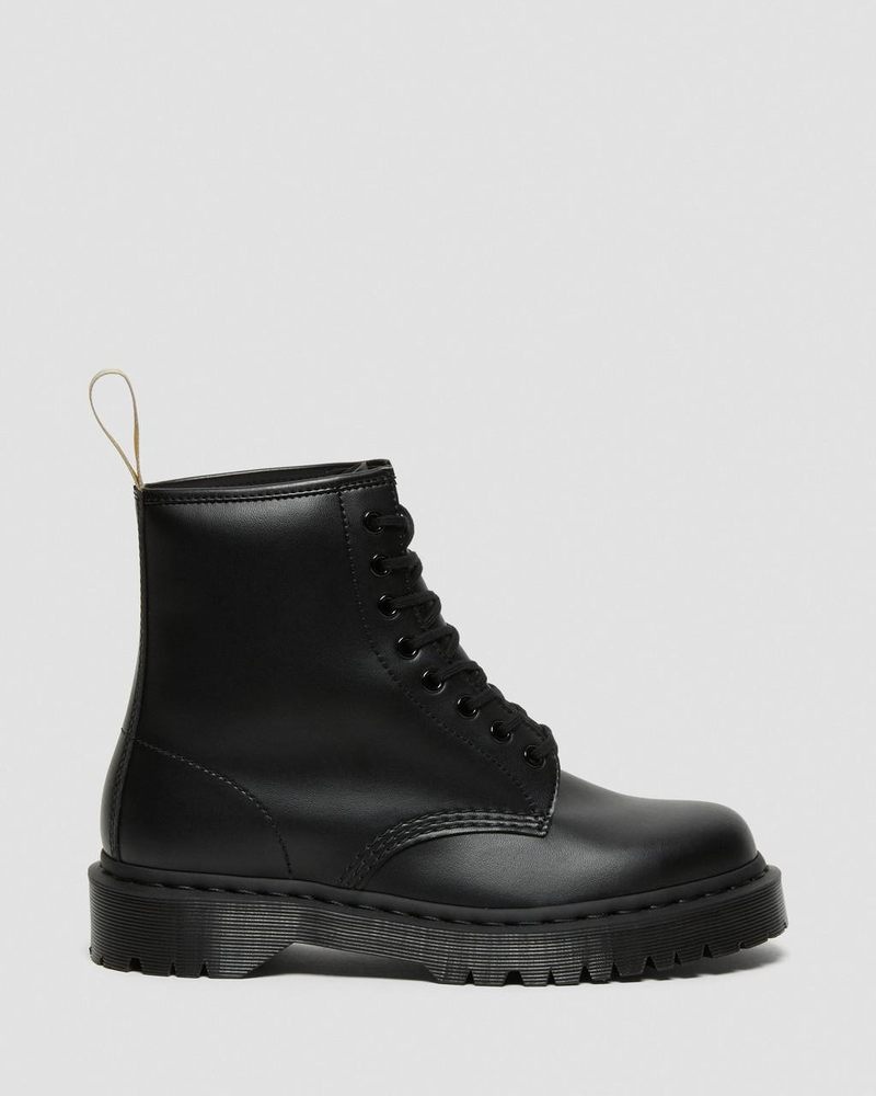 Black Dr Martens Vegan 1460 Bex Mono Lace Up Boots (Felix Rub Off) Platforms Boots | CG89-O8LN