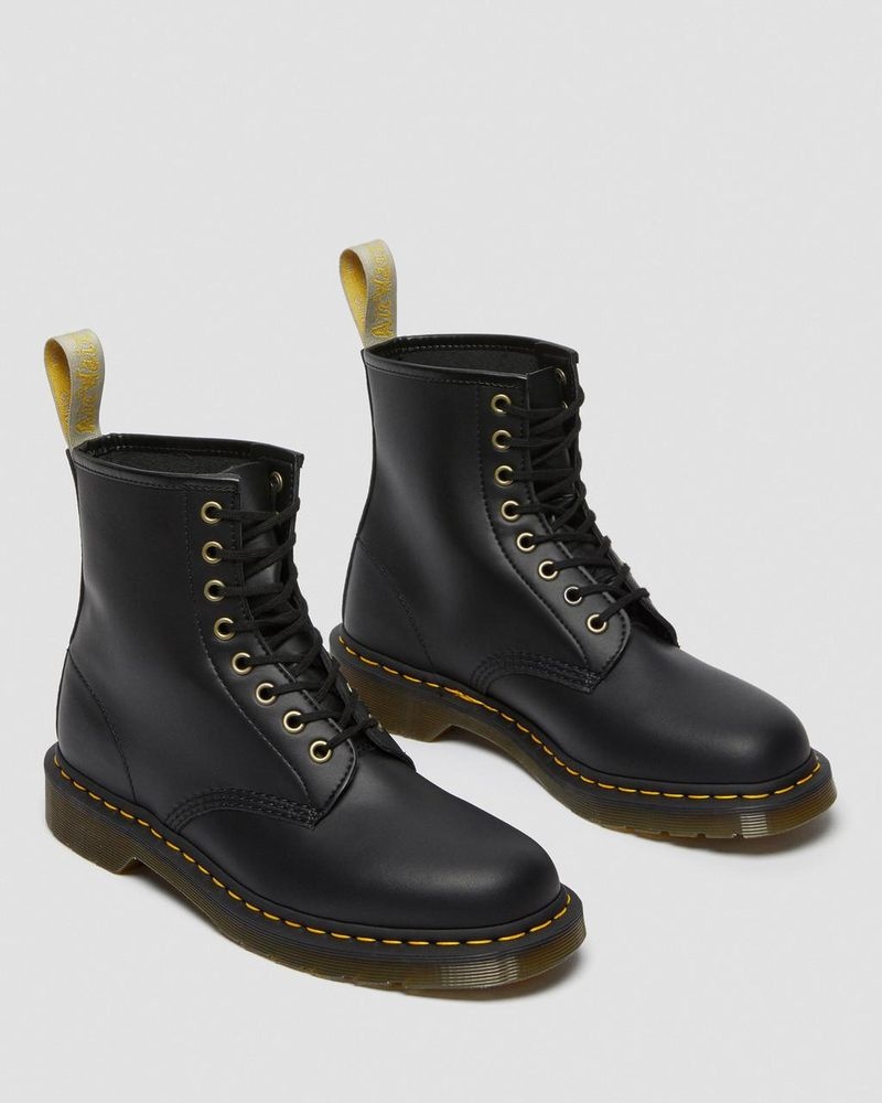 Black Dr Martens Vegan 1460 Felix Lace Up Boots (Felix Rub Off) Boots | WT76-P9EX