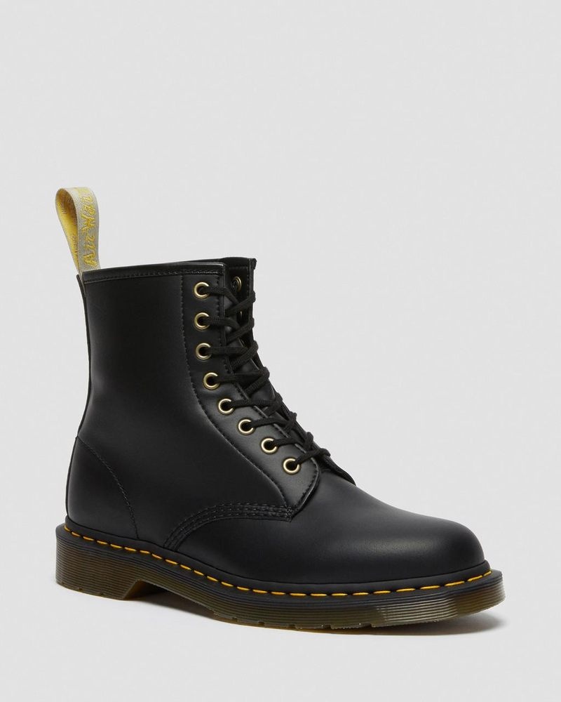 Black Dr Martens Vegan 1460 Felix Lace Up Boots (Felix Rub Off) Boots | WT76-P9EX