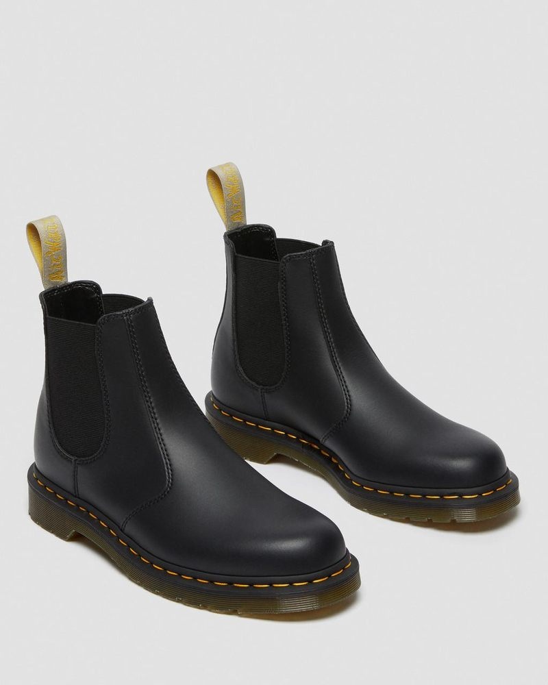 Black Dr Martens Vegan 2976 Felix Chelsea Boots (Felix Rub Off) Boots | BT37-H4OD