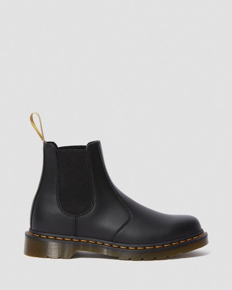 Black Dr Martens Vegan 2976 Felix Chelsea Boots (Felix Rub Off) Boots | BT37-H4OD