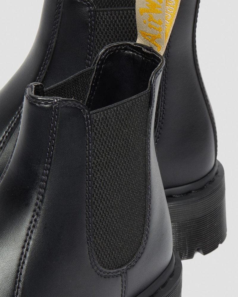 Black Dr Martens Vegan 2976 Felix Platform Chelsea Boots (Felix Rub Off) Platforms Boots | YP95-M5JU