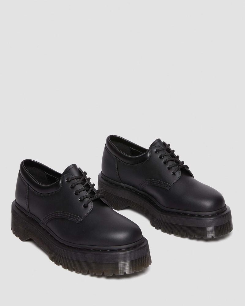 Black Dr Martens Vegan 8053 Felix Platform Casual Shoes (Felix Rub Off) Platforms | WA80-X3RW