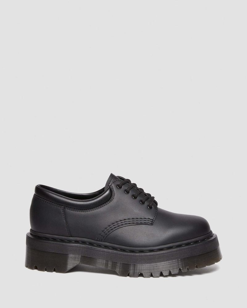 Black Dr Martens Vegan 8053 Felix Platform Casual Shoes (Felix Rub Off) Platforms | WA80-X3RW