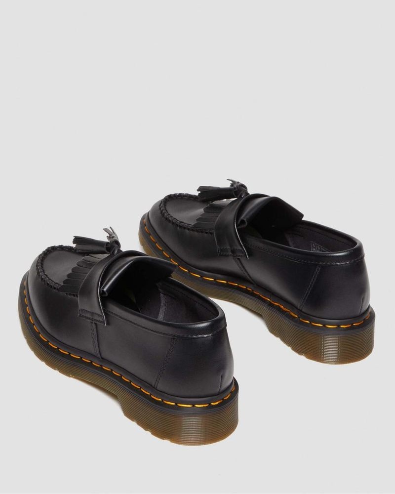 Black Dr Martens Vegan Adrian Felix Tassel Loafers (Felix Rub Off) Shoes | FX71-X9GS