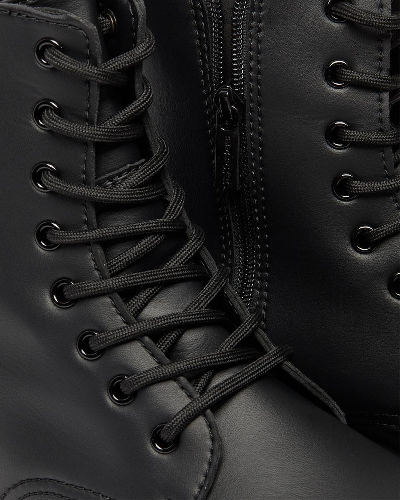 Black Dr Martens Vegan Jadon II Boot Mono Platforms (Felix Rub Off) Platforms Boots | TC94-I0TC