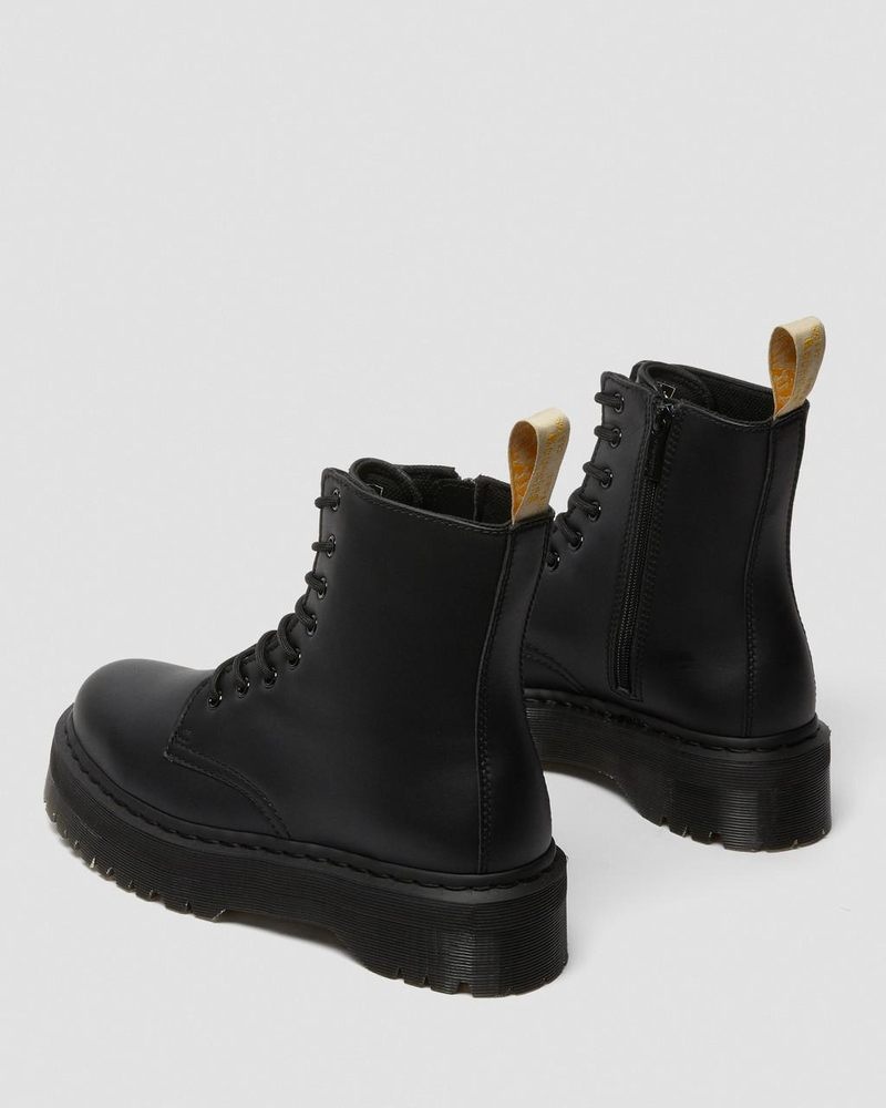 Black Dr Martens Vegan Jadon II Boot Mono Platforms (Felix Rub Off) Platforms Boots | TC94-I0TC