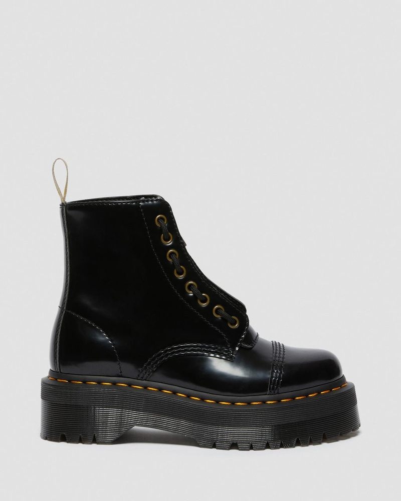 Black Dr Martens Vegan Sinclair Platform Boots (Oxford) Platforms Boots | ON91-D5XN