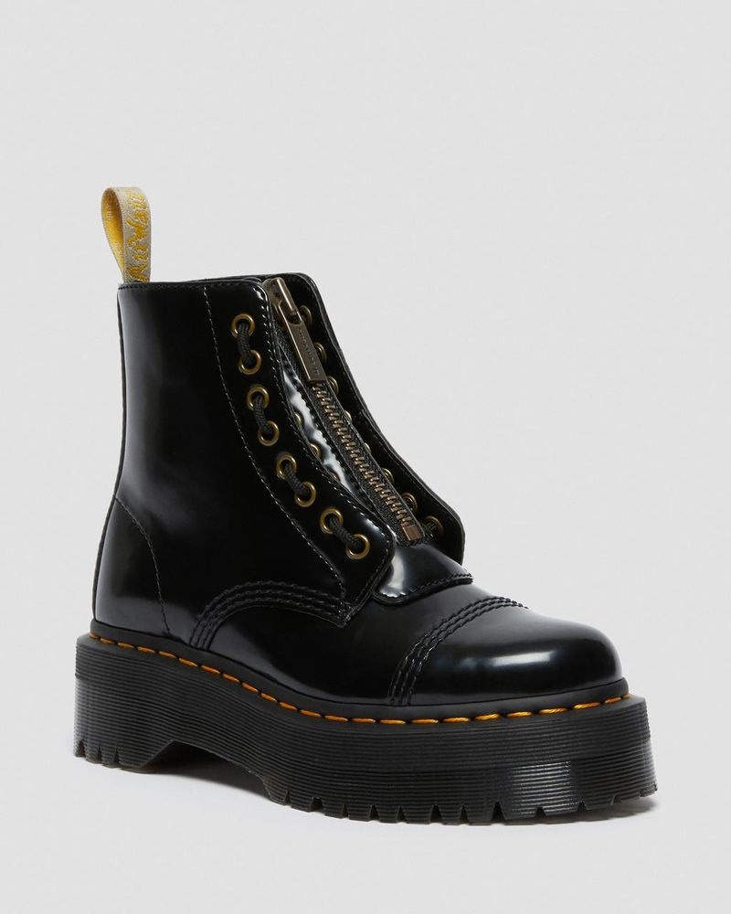 Black Dr Martens Vegan Sinclair Platform Boots (Oxford) Platforms Boots | ON91-D5XN