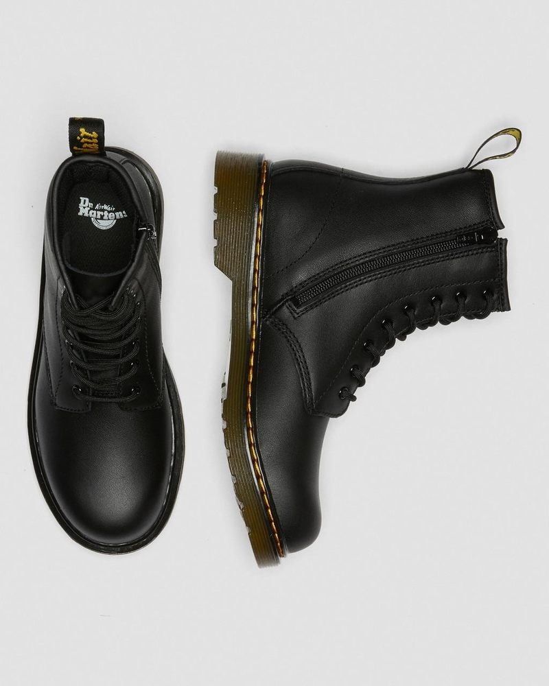 Black Dr Martens Youth 1460 Softy T Leather Lace Up Boots (Softy T) Boots | MN56-K5HJ