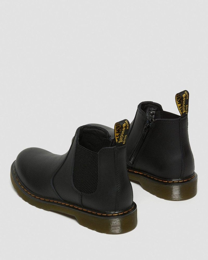 Black Dr Martens Youth 2976 Softy T Leather Chelsea Boots (Softy T) Boots | NO86-K9HO