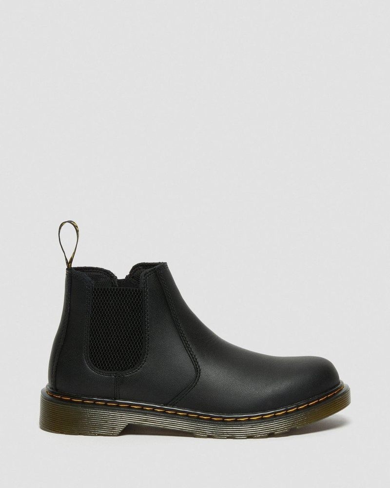 Black Dr Martens Youth 2976 Softy T Leather Chelsea Boots (Softy T) Boots | NO86-K9HO