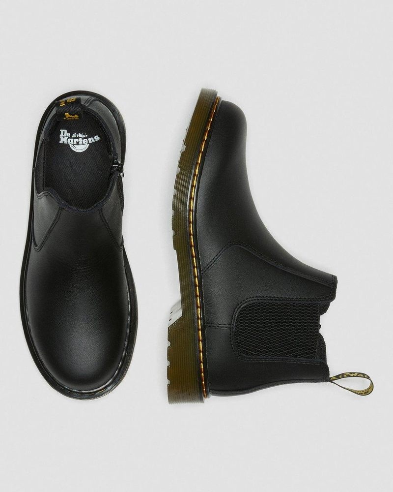 Black Dr Martens Youth 2976 Softy T Leather Chelsea Boots (Softy T) Boots | NO86-K9HO