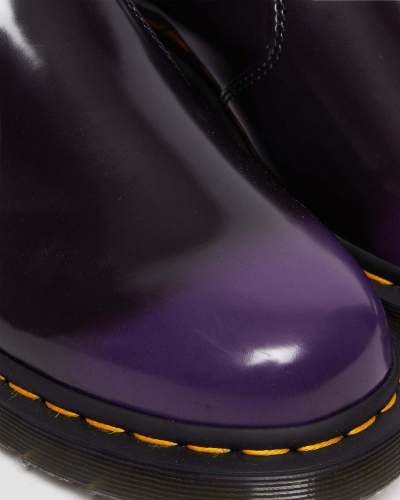 Black/rich Purple Dr Martens Vegan 2976 Chelsea Boots (Oxford Rub Off) Boots | PE74-X5ON