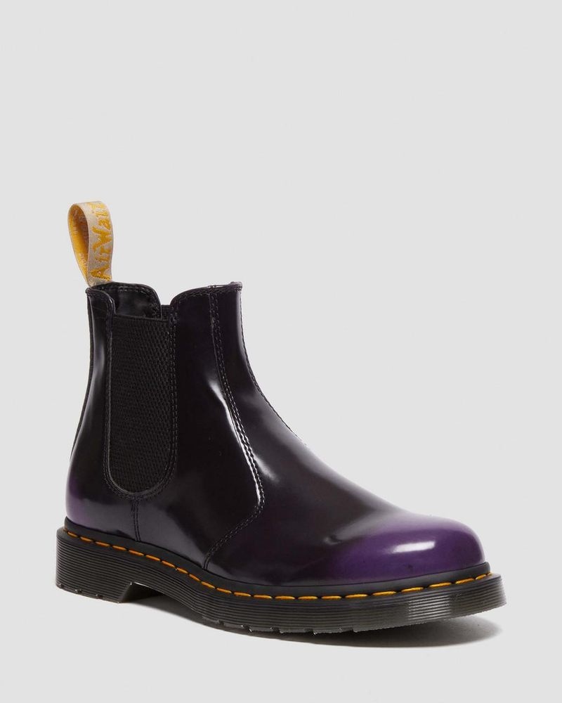 Black/rich Purple Dr Martens Vegan 2976 Chelsea Boots (Oxford Rub Off) Boots | PE74-X5ON