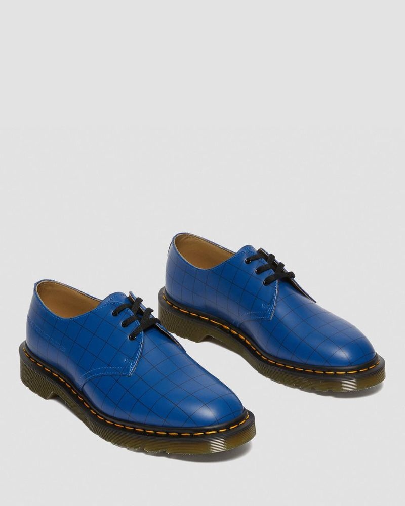 Blue Dr Martens 1461 Undercover Made in England Leather Oxford Shoes (Smooth Leather) Shoes | FA57-G5AG